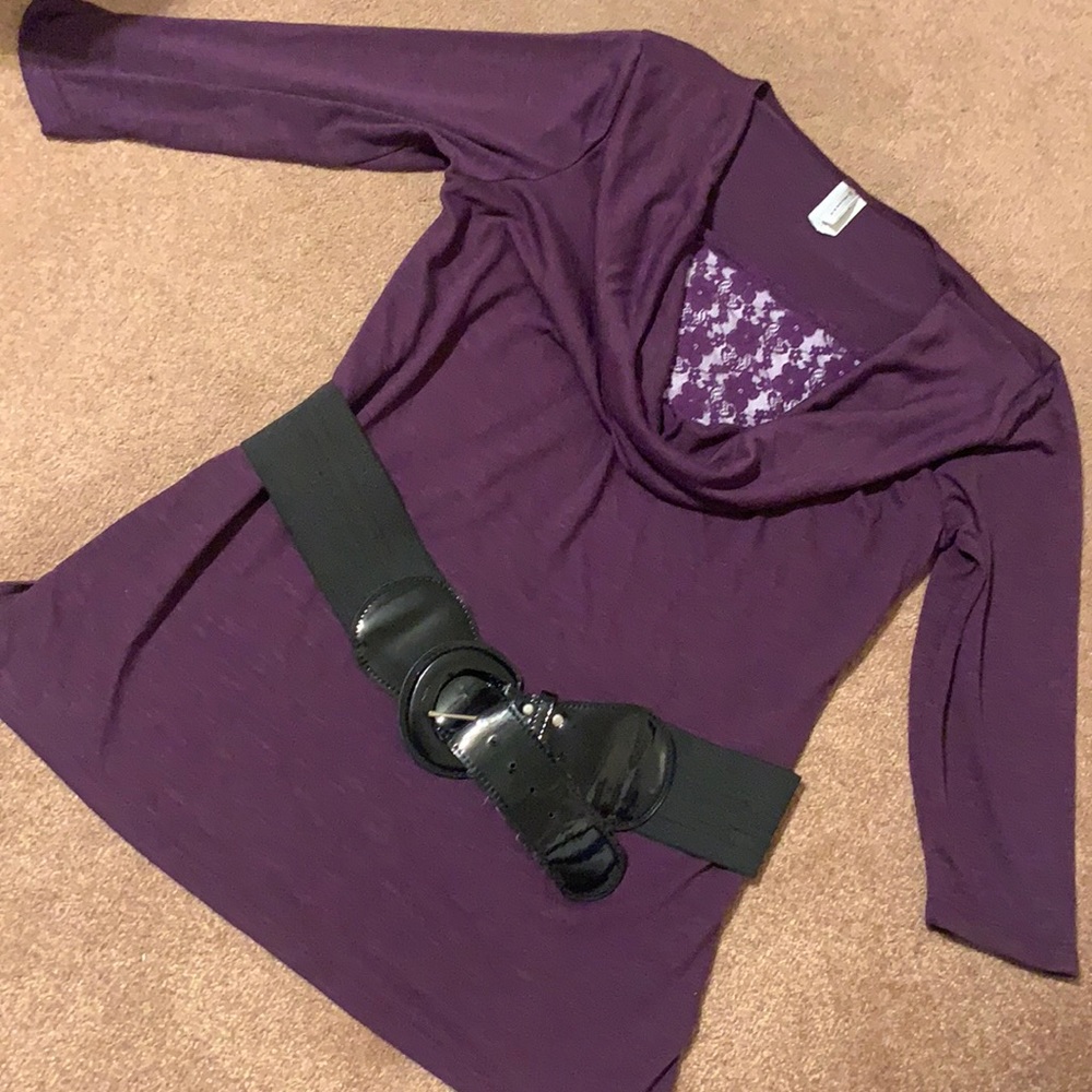 DISCREET BURGUNDY TOP SZ XXL. NEW NO TAGS